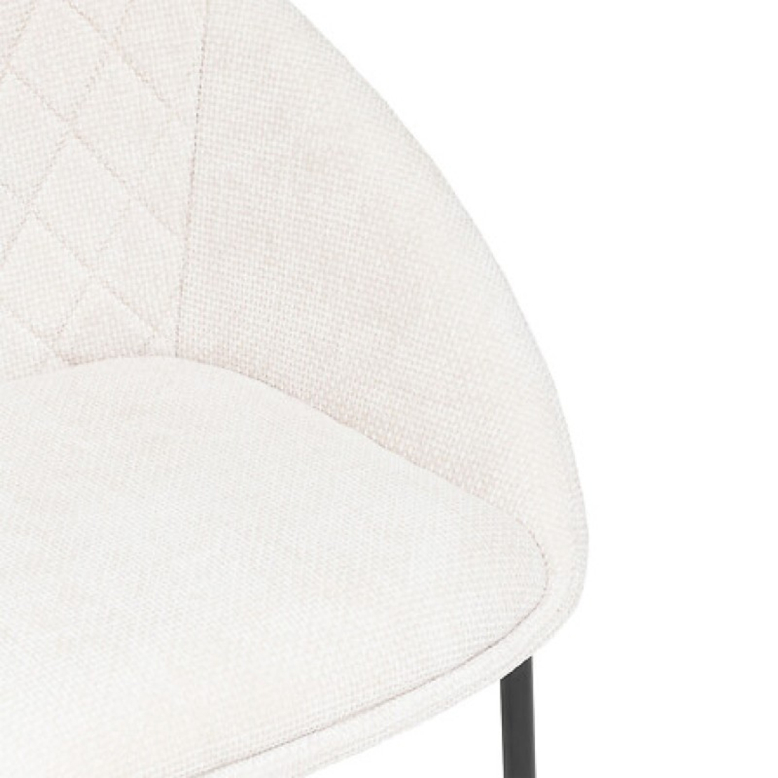 Scaun Atmosphera Seliso cu sezut din chenille, cadru din otel, 60x57x81 cm, bej