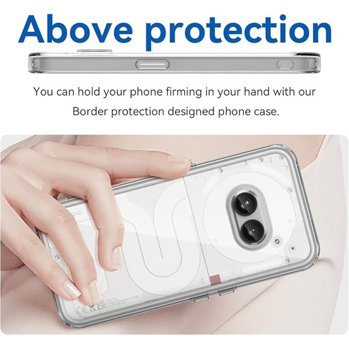 Husa de Protectie, Vafy, Compatibil cu Nothing Phone 2A, Silicon TPU, Protectie camere, Transparent