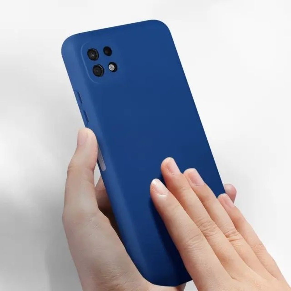 Husa protectie Vafy pentru Samsung A22 5G Liquid Silicone Albastru Inchis