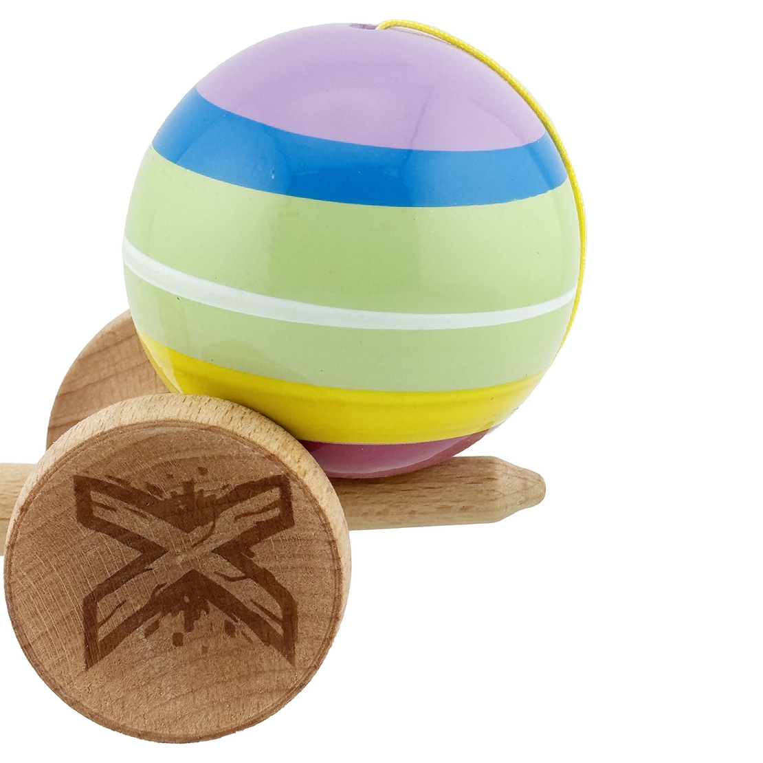 Kendama X SPECTRUM Originala, Profesionala, Flippy, Big Cups V2, Super Sticky Legendary Cupe Mari, Rulment Metalic cu Ata 55 cm, Multicolor