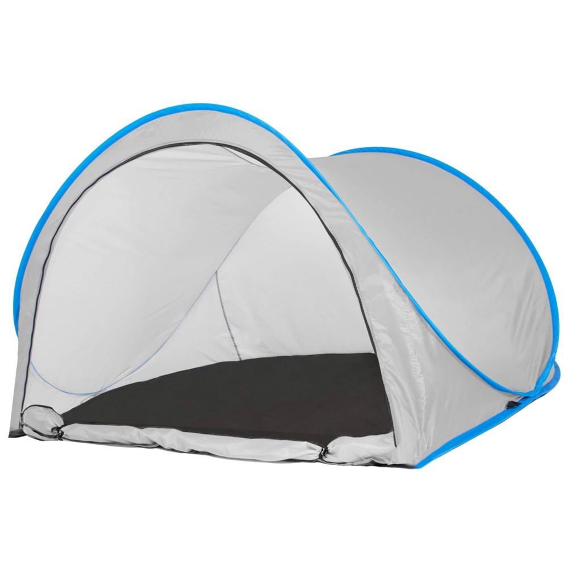 Cort plaja si picnic semi-deschis Sersimo, protectie UV, 200x120x110cm, gri