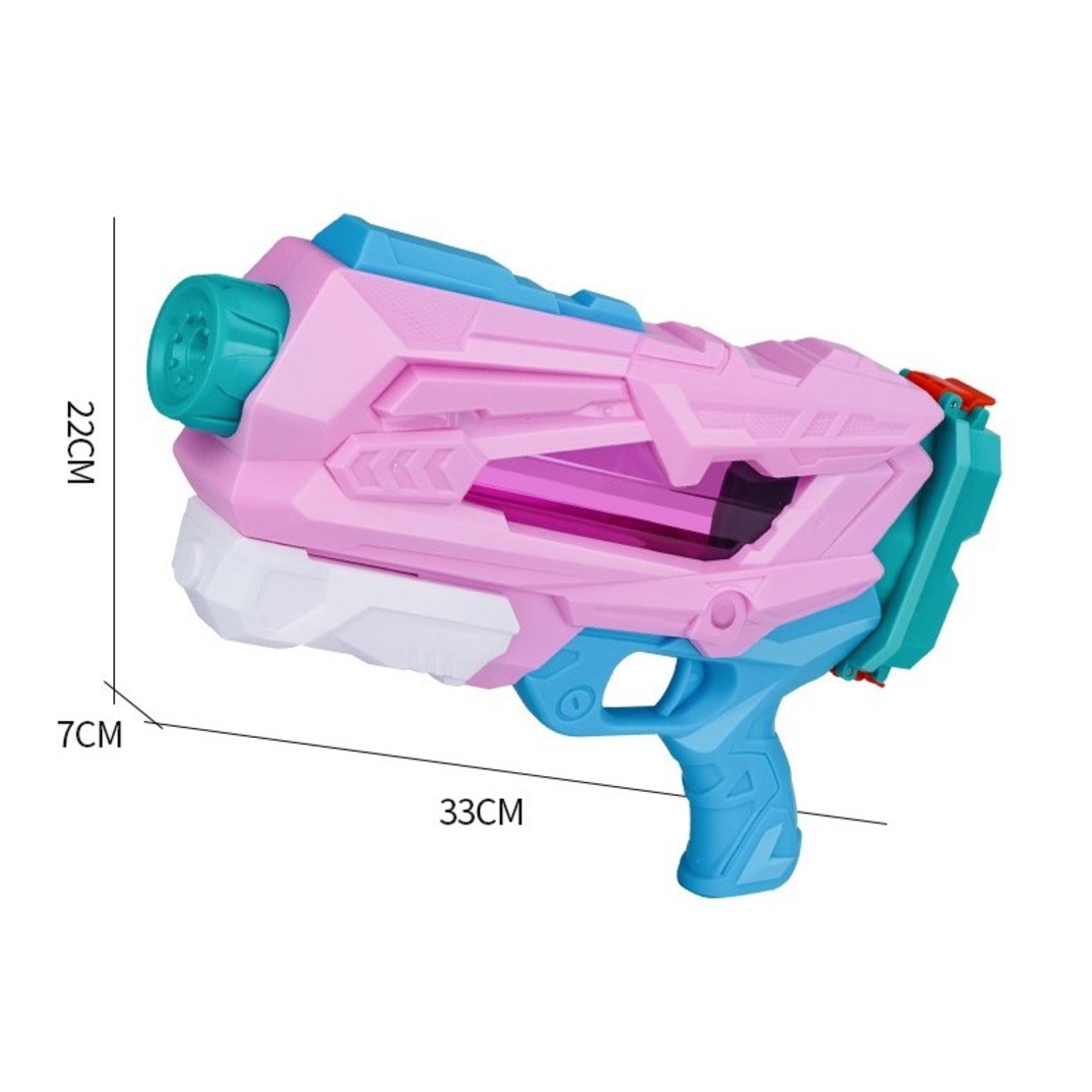 Pistol cu Apa pentru Copii, Rezervor, Pentru Piscina/Plaja, Flippy, 6ani+, Quick Fill, Roz, 600ML