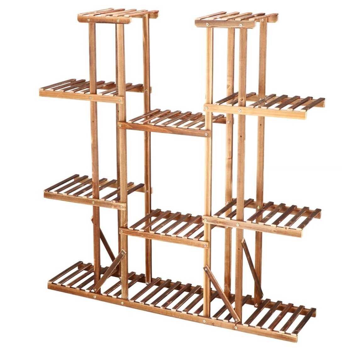 Stand de flori din lemn cu 15 etajere suport GA200, 119x120cm