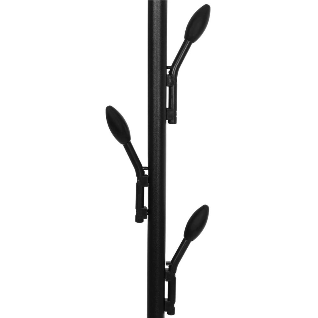 Suport pentru haine cu cadru metalic, cu sina de agatat si carlige cuier, 40x110x146cm, negru