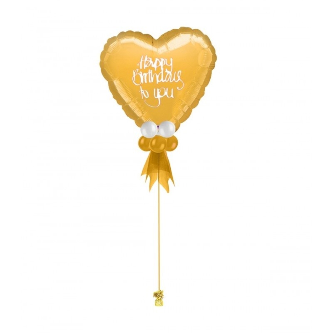 Greutate pentru Baloane cu Heliu, Flippy, din Folie cu Franjuri, 170g, 13 x 5 x 3 cm, Auriu