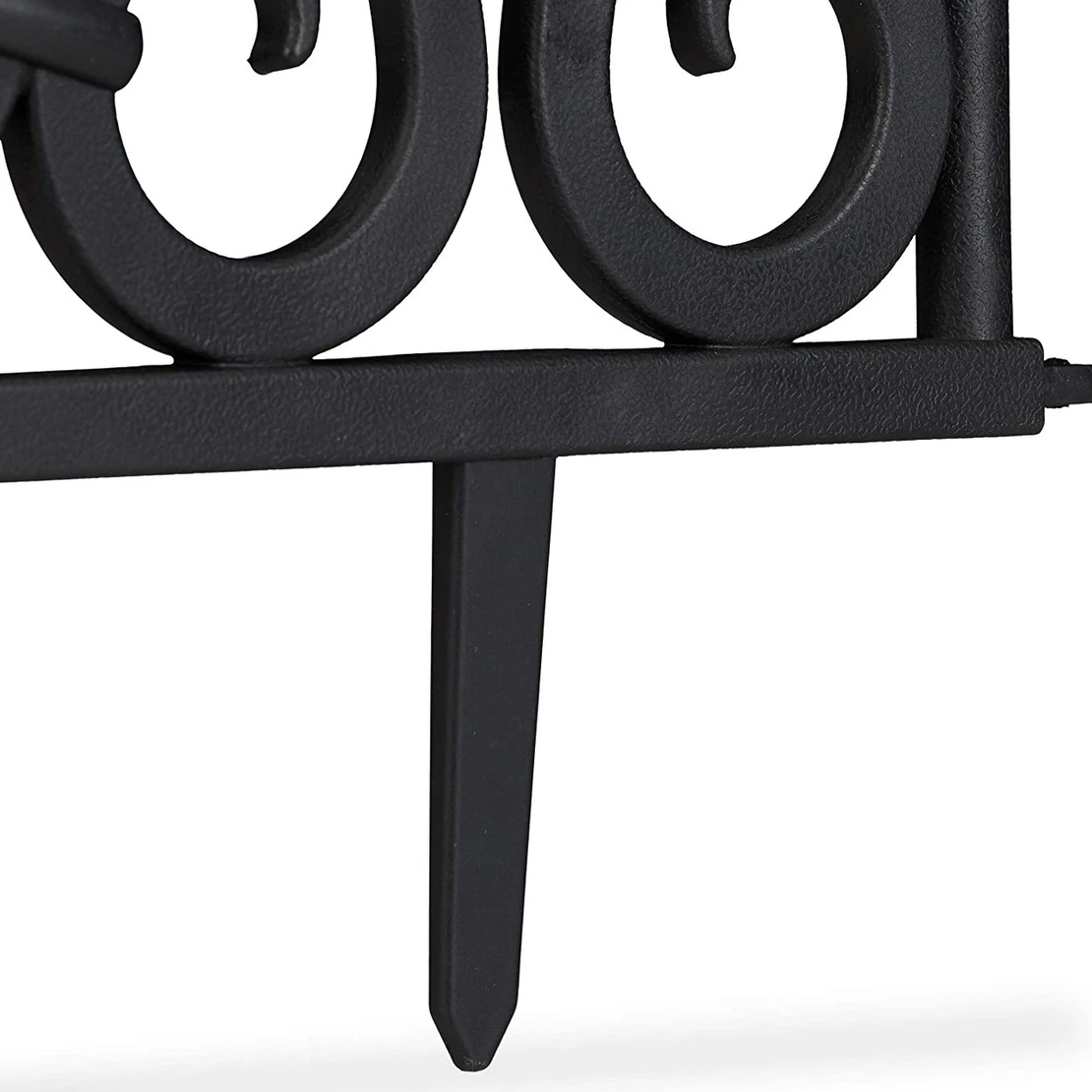 Set 4 panouri de gard decorativ gradina, flexibil, PVC, set 4 x 60x33 cm, negru