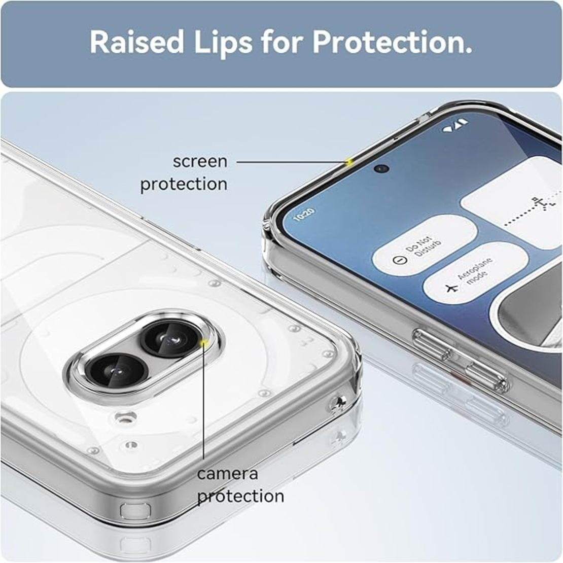 Husa de Protectie, Vafy, Compatibil cu Nothing Phone 2A, Silicon TPU, Protectie camere, Transparent