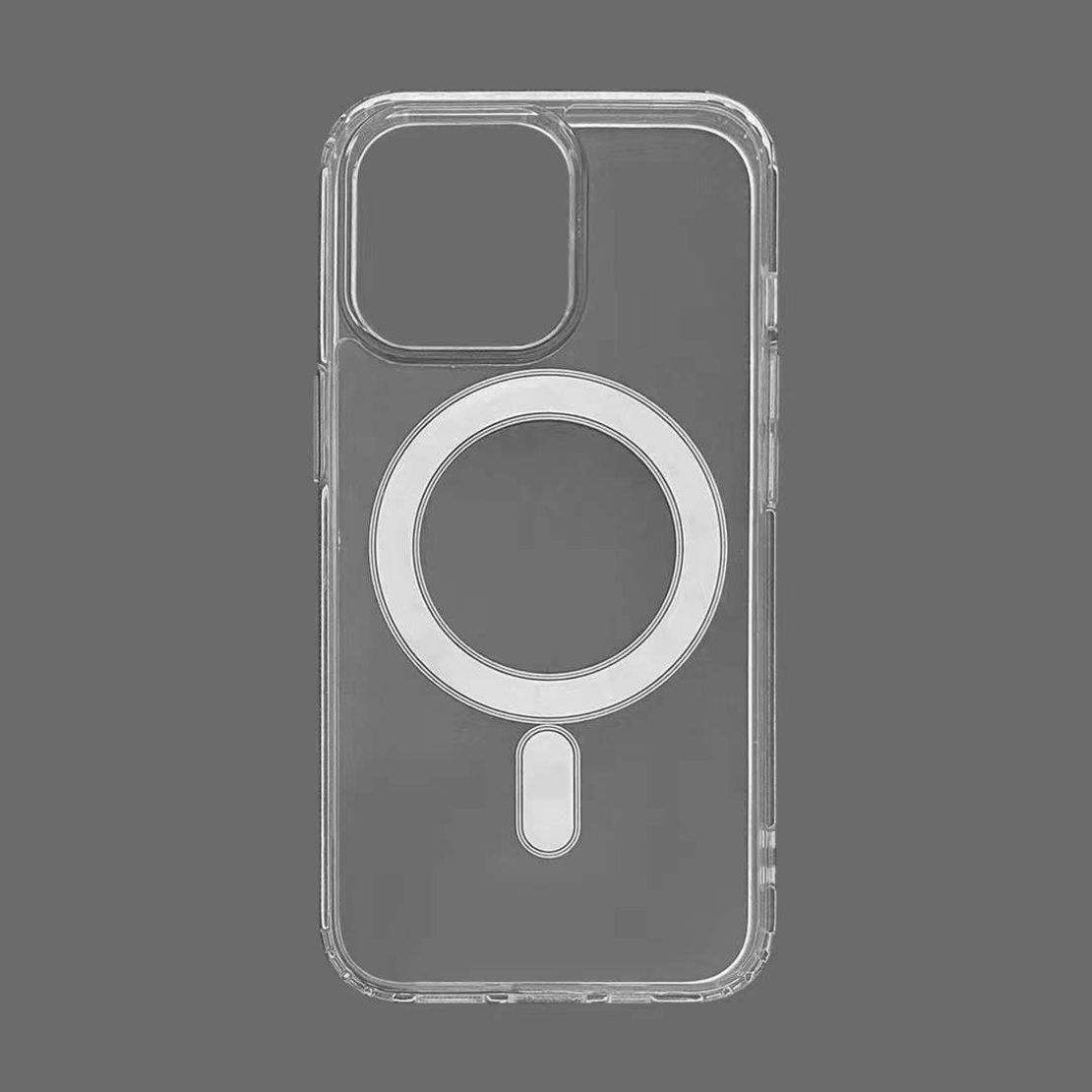 Husa MagSafe Silicone Acryl pentru iPhone 14 Pro Max, Vafy, ambalaj Blister Transparenta