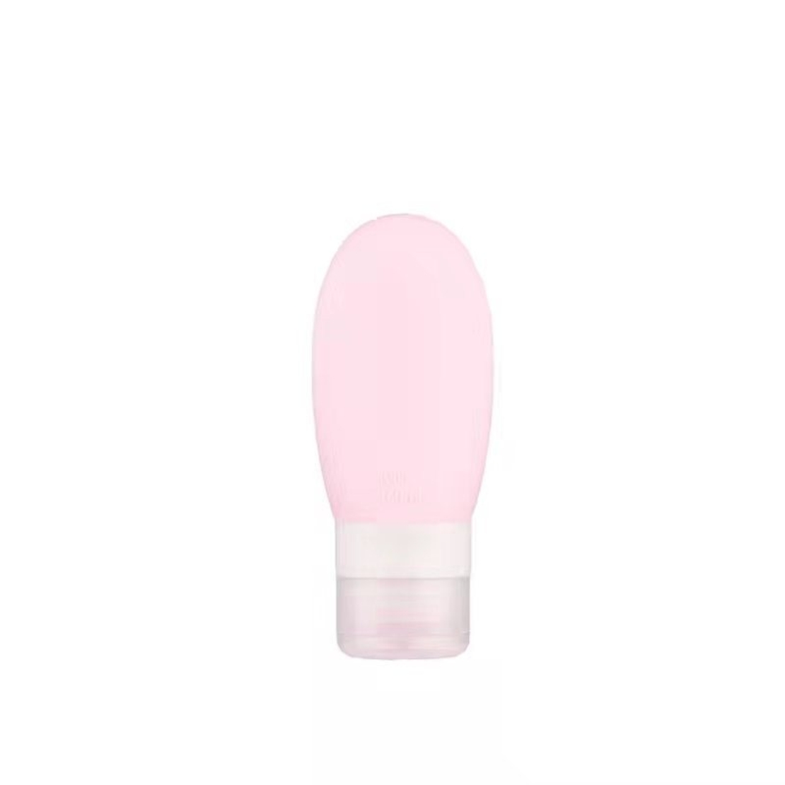 Recipient Portabil din Silicon Elegant de Voiaj, Sticla de Calatorie, Flippy, Potrivita pentru Lotiune, Sampon si Alte Lichide, Anti-scurgere, cu Posibilitate de Reumplere, Capacitate 90mL, 14cm, Roz