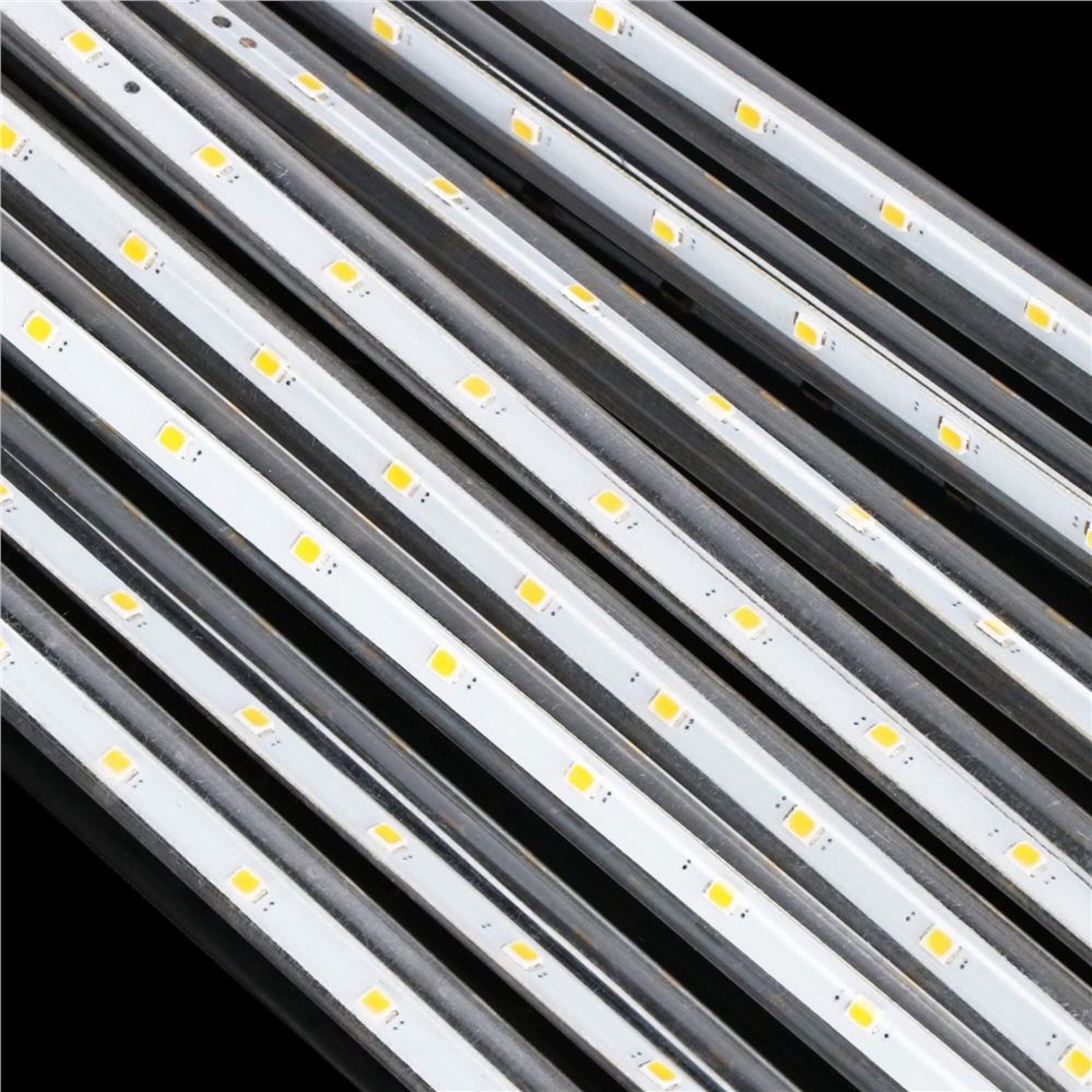 (DL) Instalatie de Craciun, 8 tuburi, 30cm, 144 LED, ploaie de meteoriti, galben