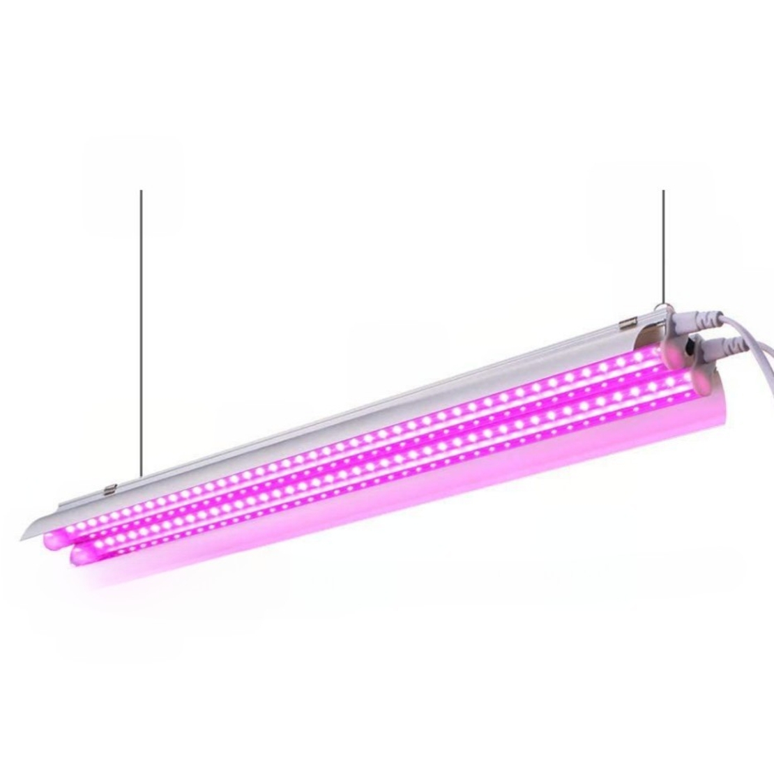 Lampa dubla pentru cresterea plantelor Flippy, 50 cm, T5, tehnologie LED, nu afecteaza plantele, potrivit pentru intregul ciclu de crestere