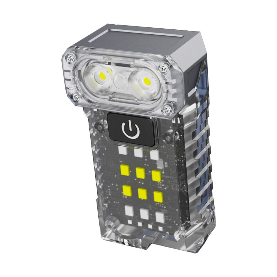 Lanterna UV LED Portabila, Vafy, Incarcare USB Tip C, Raza 50 m, 5W, 3 Culori de Lumina, 1200 mAh, 8 x 2 x 4.2 cm, Transparent Fluorescent