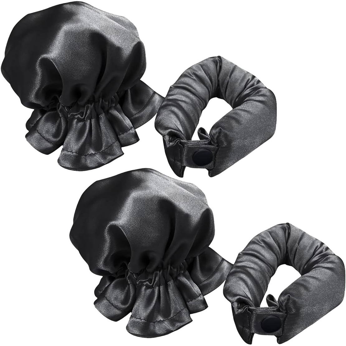 Accesoriu de Ondulat Parul, Flippy, fara Caldura, din Poliester, Manual, Prin Rasucire, 29 x 4 cm, Negru