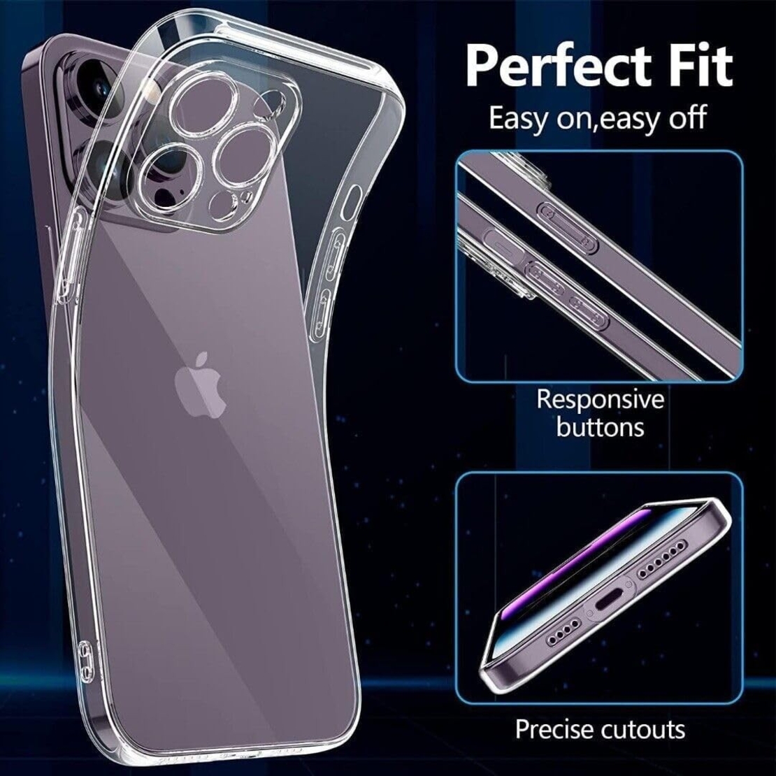 Husa de Protectie, Vafy, pentru Apple iPhone 16 Pro Max, TPU, Antisoc, Rezistenta la Impact, Protectie Camera, Transparenta