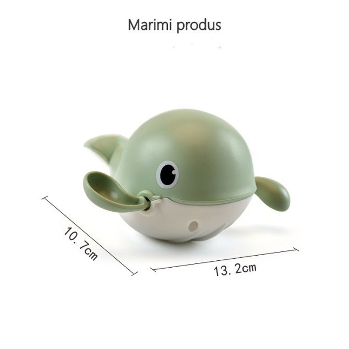 Jucarie pentru baie pentru copii, Flippy, balena verde, Resigilat