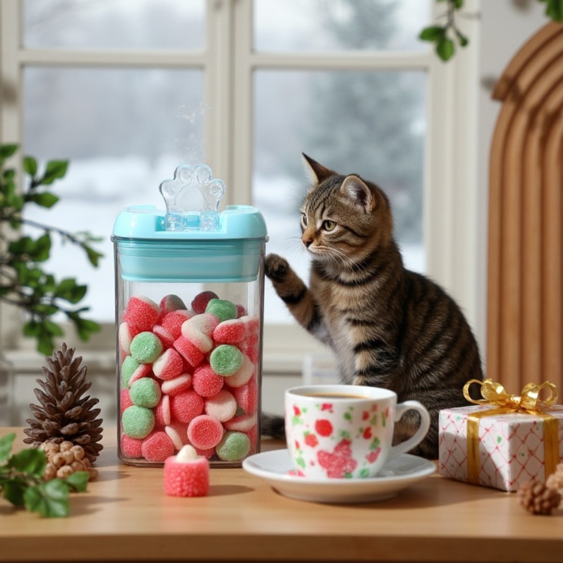Set 7 Cutii de Depozitare Alimente, Flippy, 2 x 500ml, 2 x 800ml, 2 x 1200ml, 1 x 1900 ml, Capac Albastru, din PP+PET, Inchidere Ermetica, Transparent