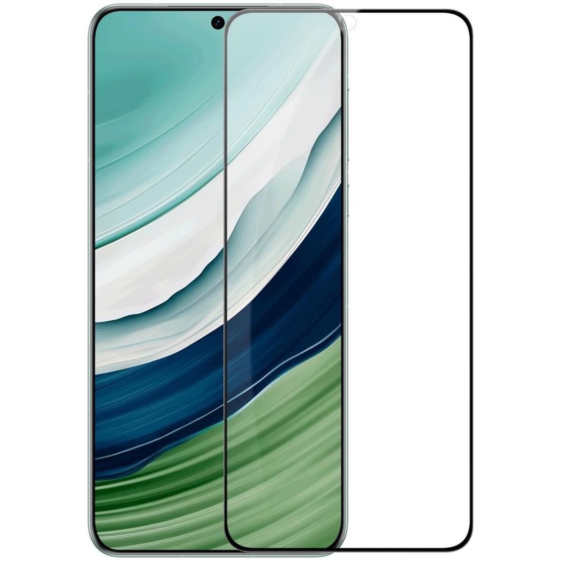 Folie Sticla Securizata, Vafy, Pentru Huawei P60 Pro, Full Glue, Margini Negre, Transparent