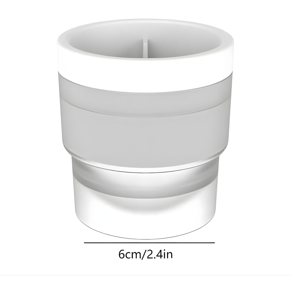 Forma pentru Gheata, Vafy, Sfera XL 6 cm, Silicon Alimentar Premium, Reutilizabila, Topire Lenta pentru Whiskey si Cocktail, Design Stackable, Alb