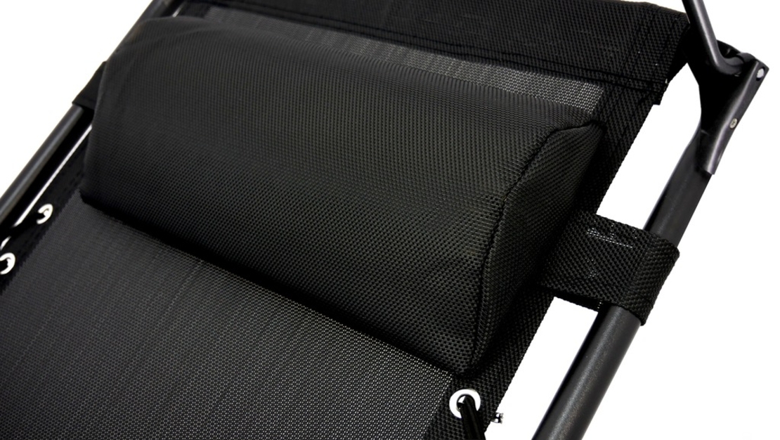 Sezlong pliabil cu parasolar SERSIMO, 85x77x150cm, Negru