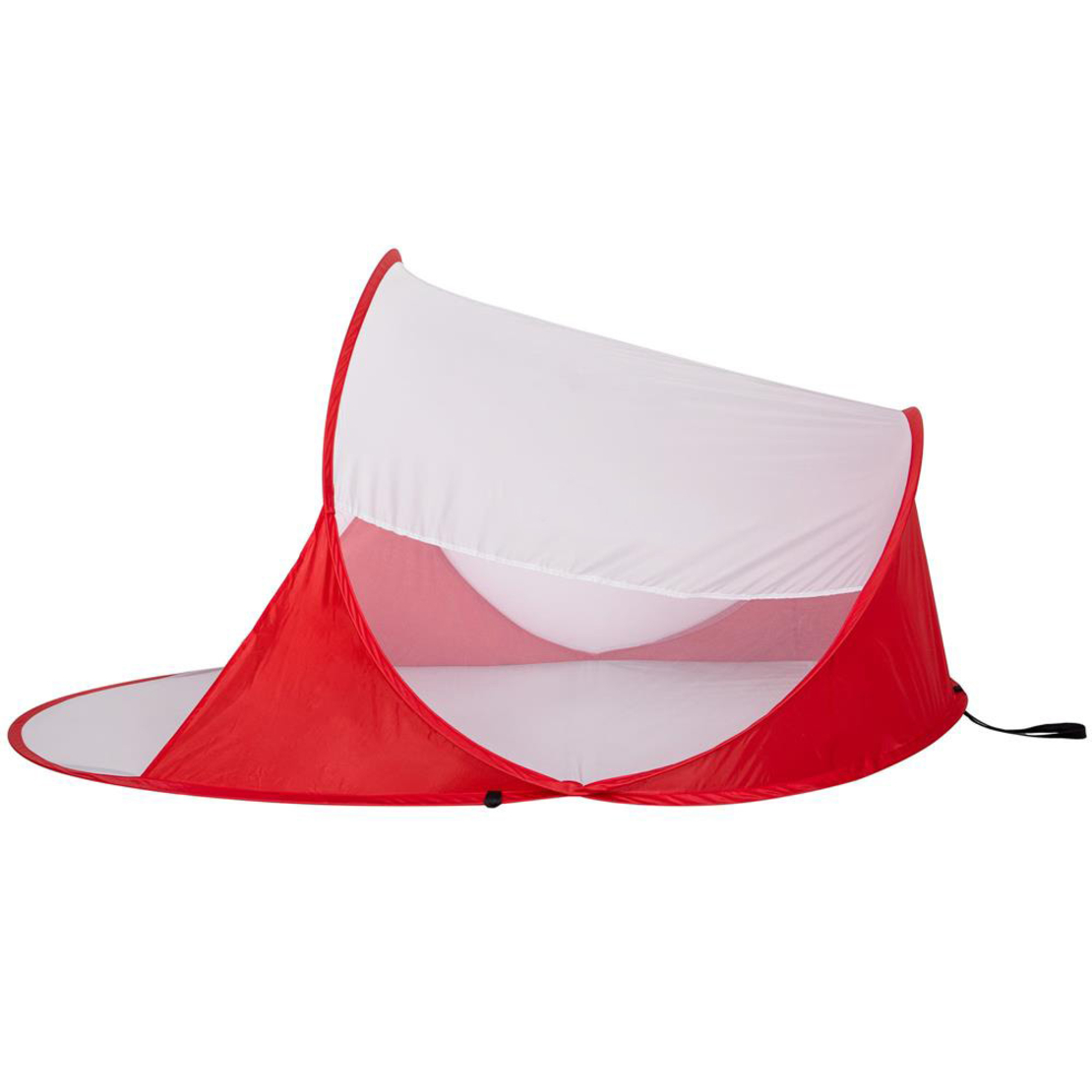 Cort plaja si picnic semi-deschis Sersimo, protectie UV, 200x120x95cm, rosu