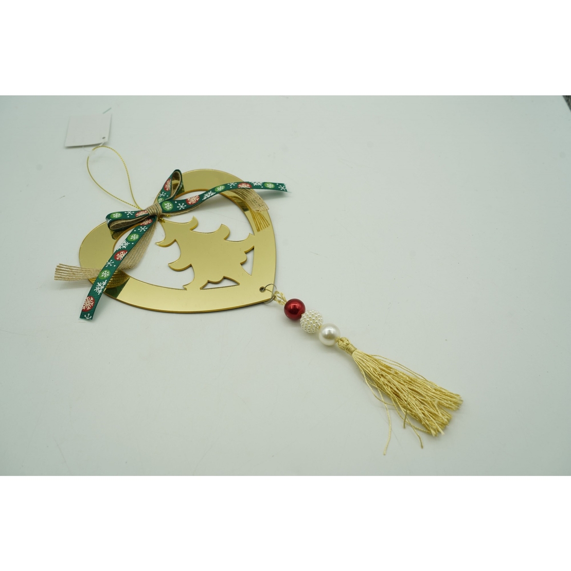 Ornament brad, Flippy, Inima, Auriu, Lucios, 15*26CM, Acril, Interior/ Exterior