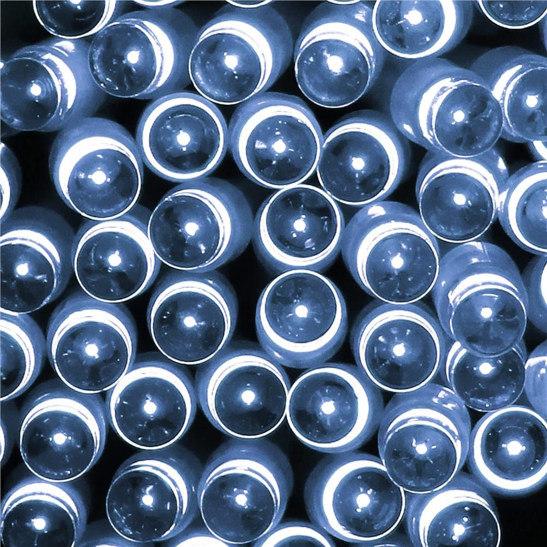 Instalatie lumini de exterior pentru gradina, 9 metri, 120 LED-uri, cu baterii, alb