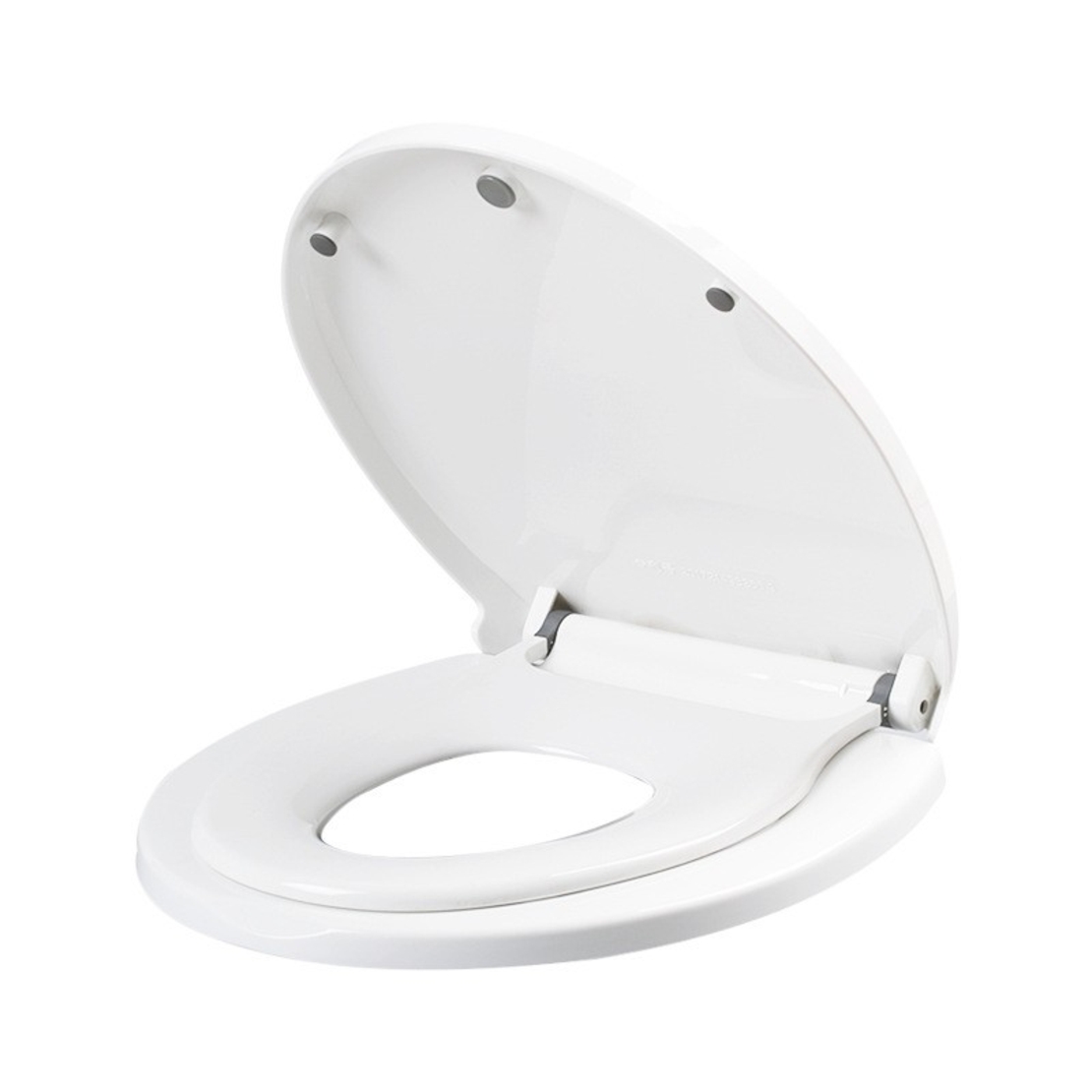 Capac de Toaleta cu Reductie 2 in 1, Flippy, pentru Copii si Adulti, Coborare Lenta si Silentioasa, Instalare Usoara, din PP5 , in Forma de O, Alb