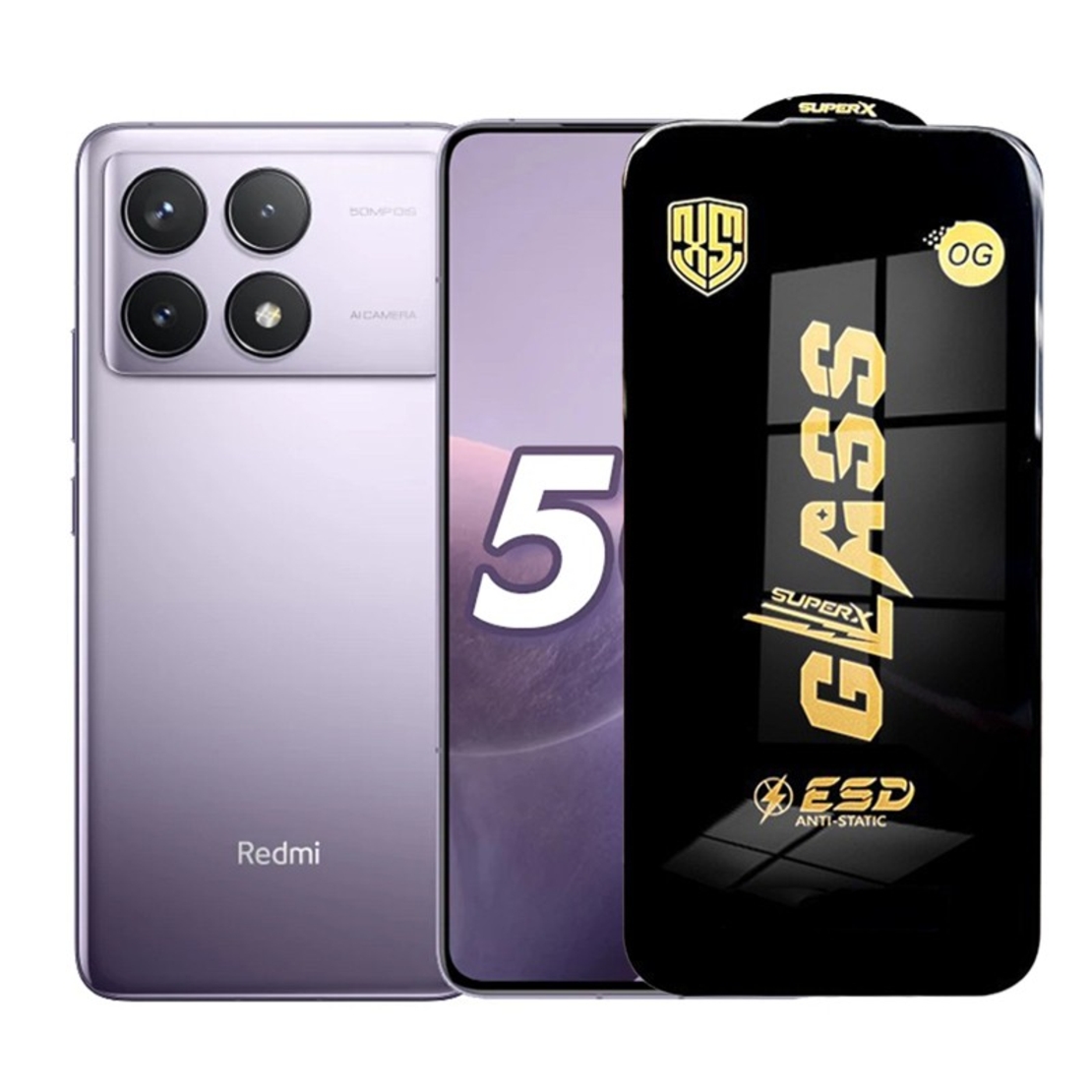 Folie de Protectie pentru Xiaomi Redmi K70, Vafy, Sticla Securizata ESD, Margini Negre, Rezistenta la Zgirieturi, Antistatica, 0.35 mm, Transparenta