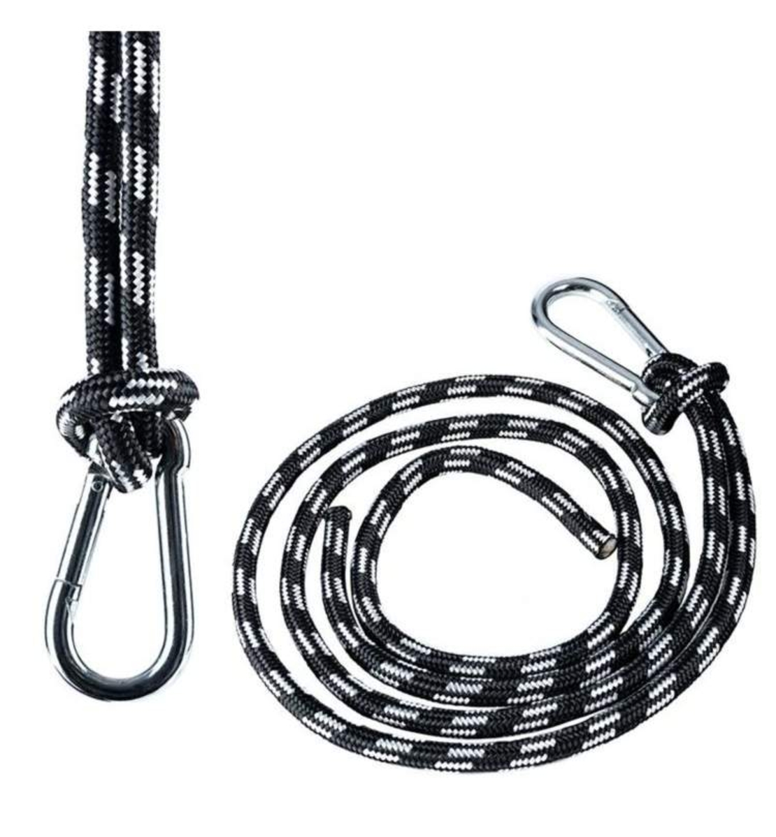 Kit de montare hamac cu 2 franghii de 180cm si 2 carabine, sarcina 2x200kg