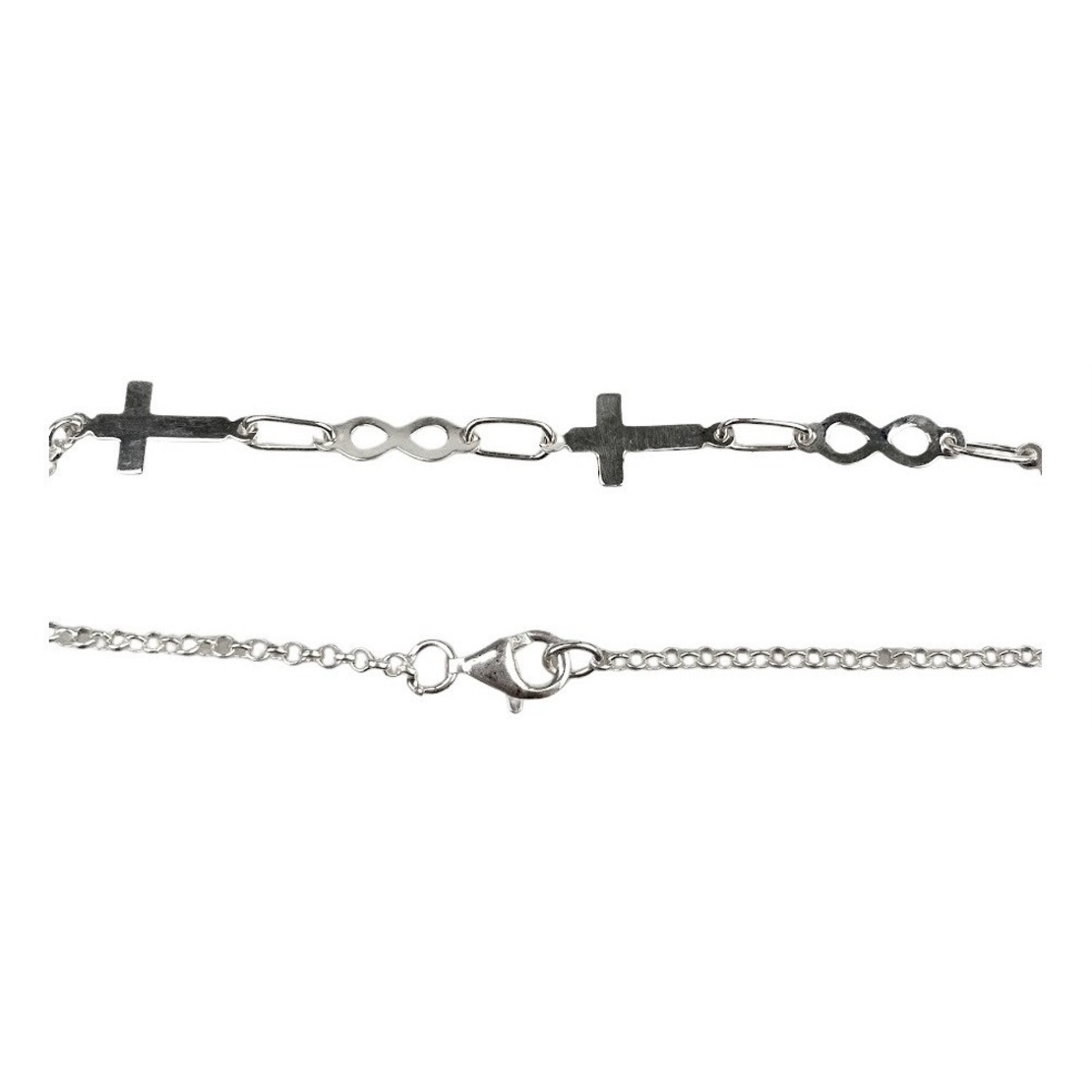 Bratara Argint 925 Cruce si Infinit, 2 g