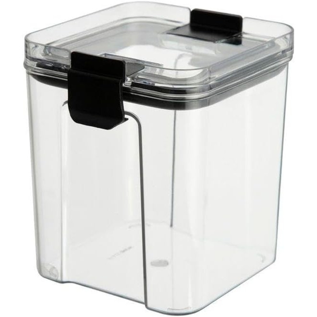 Set 4 Recipiente Depozitare Alimente, Flippy, pentru Organizare Bucatarie, cu Inchidere Ermetica, Transparent, Plastic fara BPA, Compatibile cu Masina de Spalat Vase, Diferite Dimensiuni, 350 ml, 1300 ml, 2700 ml, 4600 ml