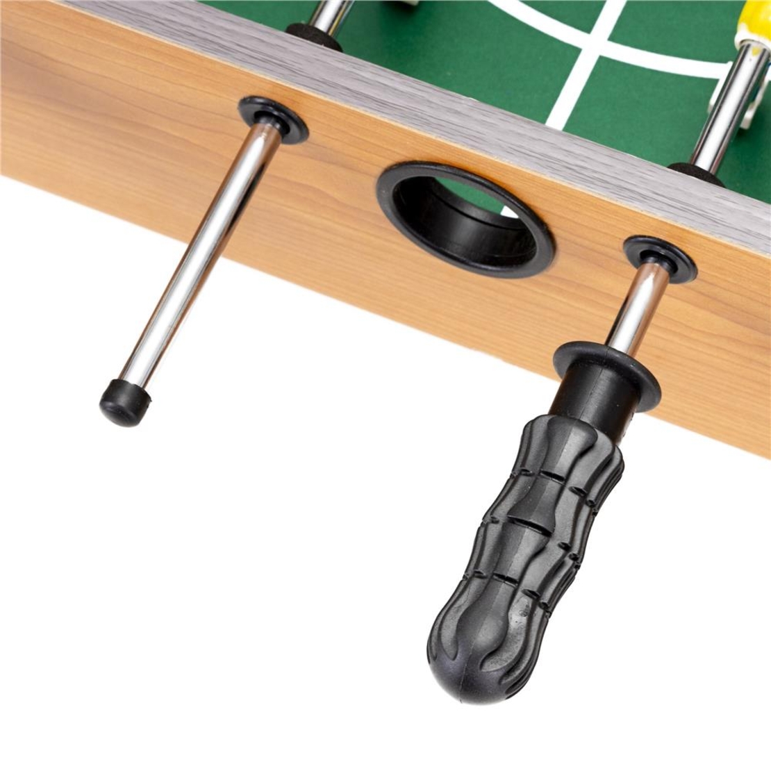 Masa de fotbal pentru copii, cu 6 manere, 18 jucatori, structura si picioare MDF, tabela scor, 69x35x62 cm