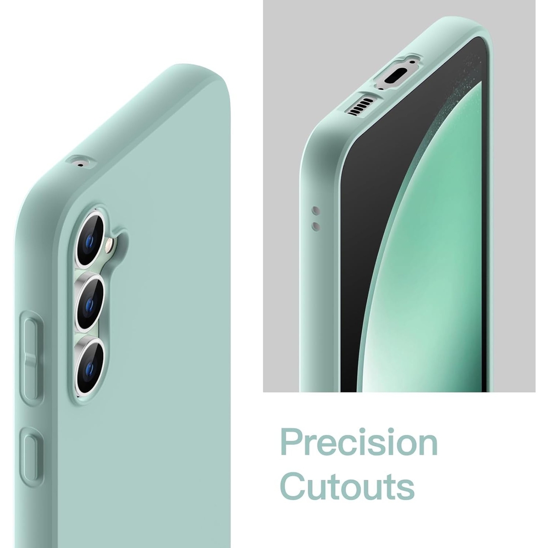 Husa de Protectie Matte TPU, Vafy, pentru Samsung Galaxy S23 FE 5G, Protectie Camera, Antisoc, Antizgariere, Antialunecare, Acoperire Completa, Verde