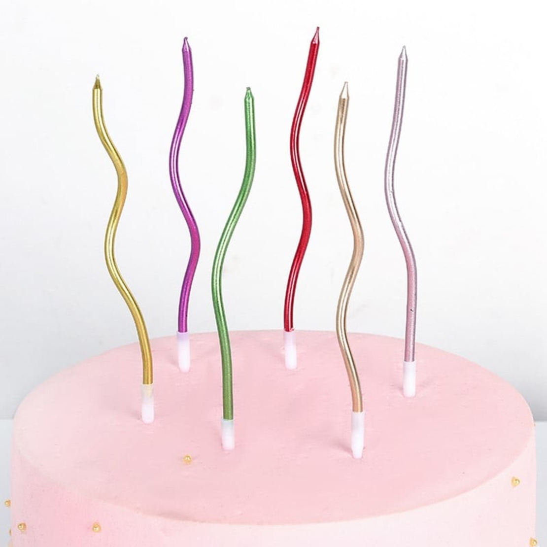 Set 10 Lumanari de Tort, Flippy, Model Spiralat, 17 x 0.34 cm, din Ceara, Multicolor