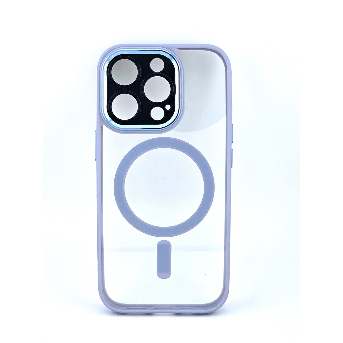 Husa de Protectie Compatibil cu iPhone 16 Pro Max, Vafy, Incarcare Wireless, Tehnologie Magsafe, Carcasa din TPU/ PC, Protectie Camera, Antisoc, Antizgariere, Mov(lila) - Transparent