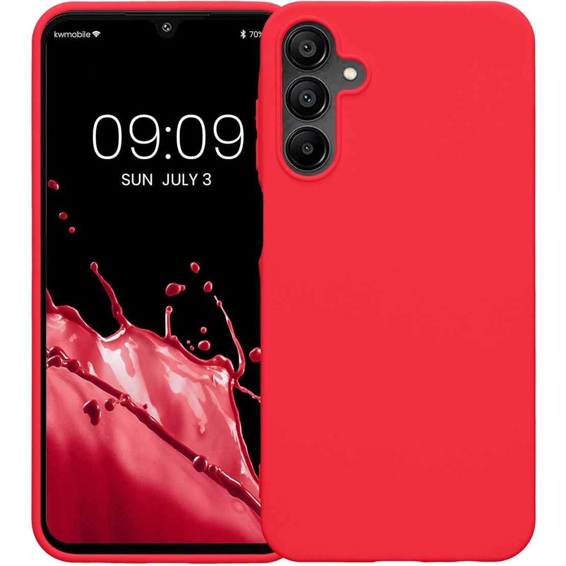 Husa de Protectie Matte TPU, Vafy, pentru Samsung Galaxy S24 FE, Protectie Camera, Antisoc, Antizgariere, Antialunecare, Acoperire Completa, Rosu