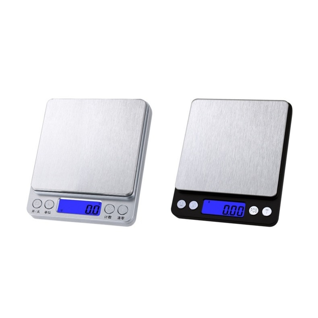 Mini Cantar Electronic, Vafy, pentru Alimente/Bijuterii, max 3 Kg, 2 x AA, 12.7 x 10.6 x 1.9 cm, Negru/Gri