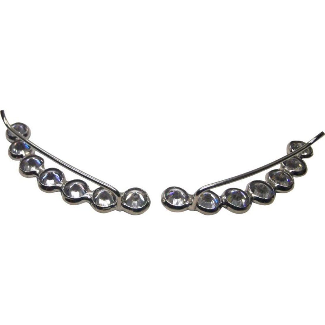 Cercei Argint 925 Model pe Lob cu Pietre, 2.16 g