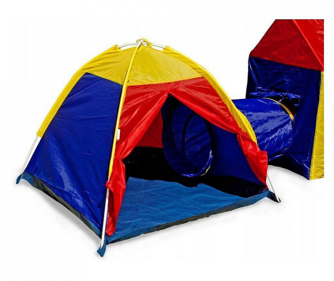 Set corturi de joaca 5 in 1 cu tunele si casuta, pliabil, pentru interior si exterior, multicolor
