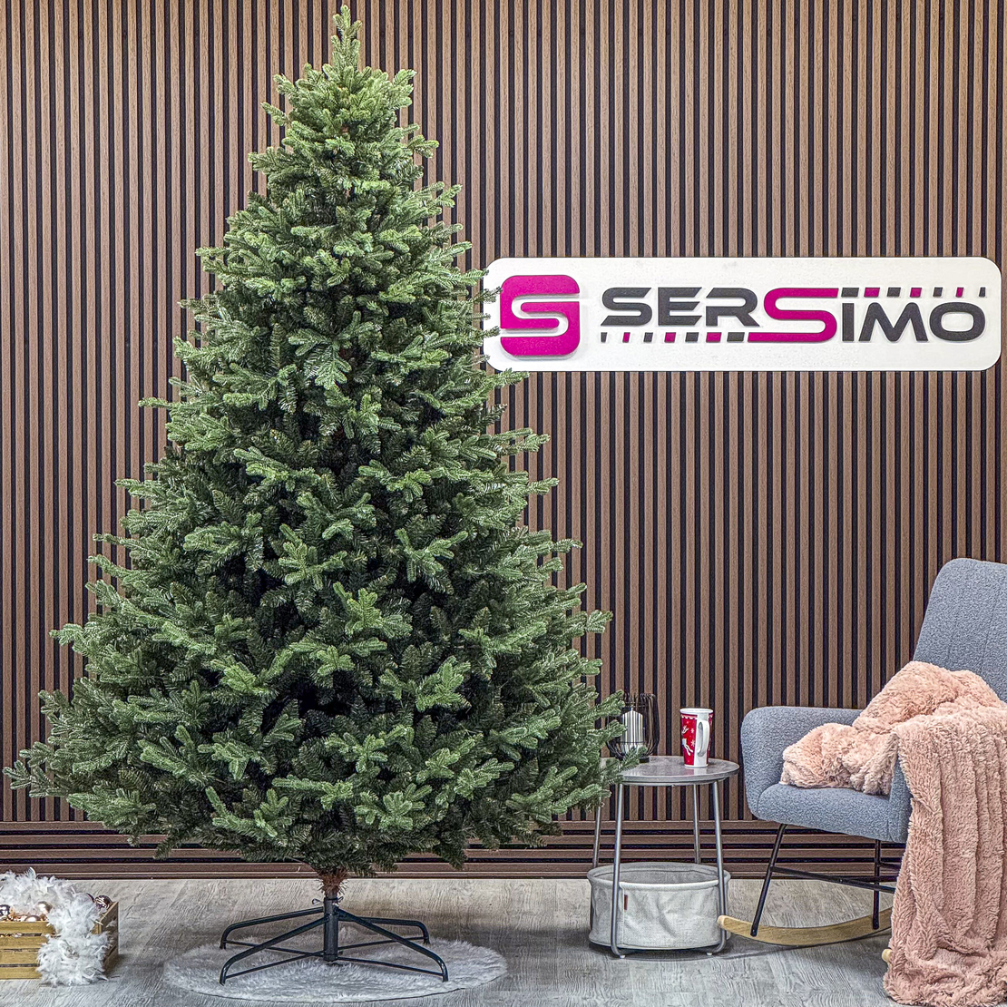 Brad artificial Christmas Deluxe by Sersimo, Royal Felara, 2D+3D, 250cm