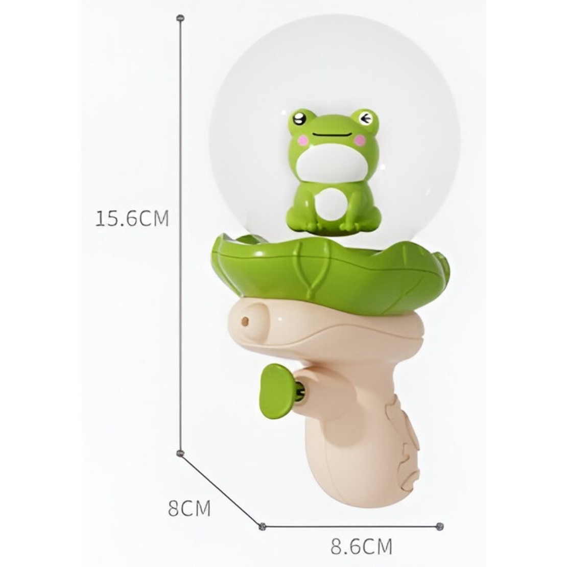Pistol cu Apa pentru Copii, Flippy, Multifunctional, Capacitate 250 mL, Model Broscuta, 15.6x8x8.6 cm, ABS, Verde