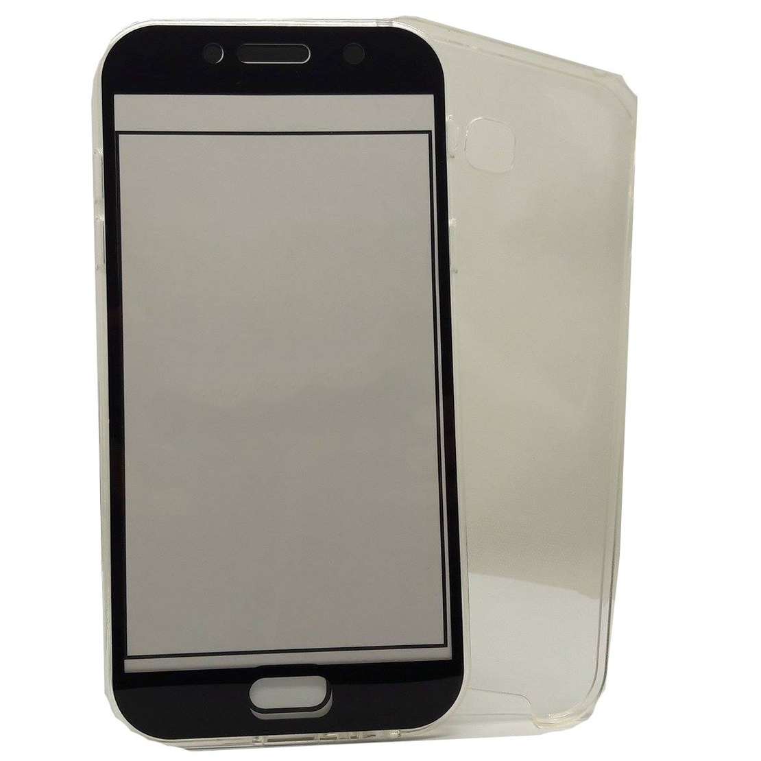 Husa de protectie Flippy® pentru Samsung A7 2017 Full Tpu 360 V2 Transparent cu margini negre