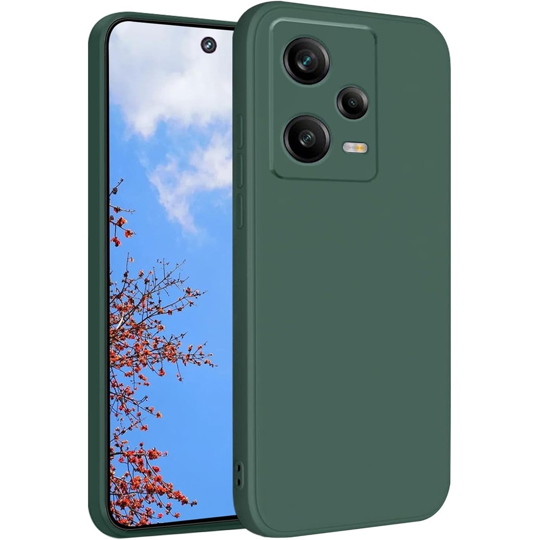 Husa de Protectie, Vafy, pentru Xiaomi Redmi Note 12 Pro 5G, Liquid Silicone, cu Microfibra pe Interior, Protectie Antisoc, Compatibil Incarcare Wireless, Verde