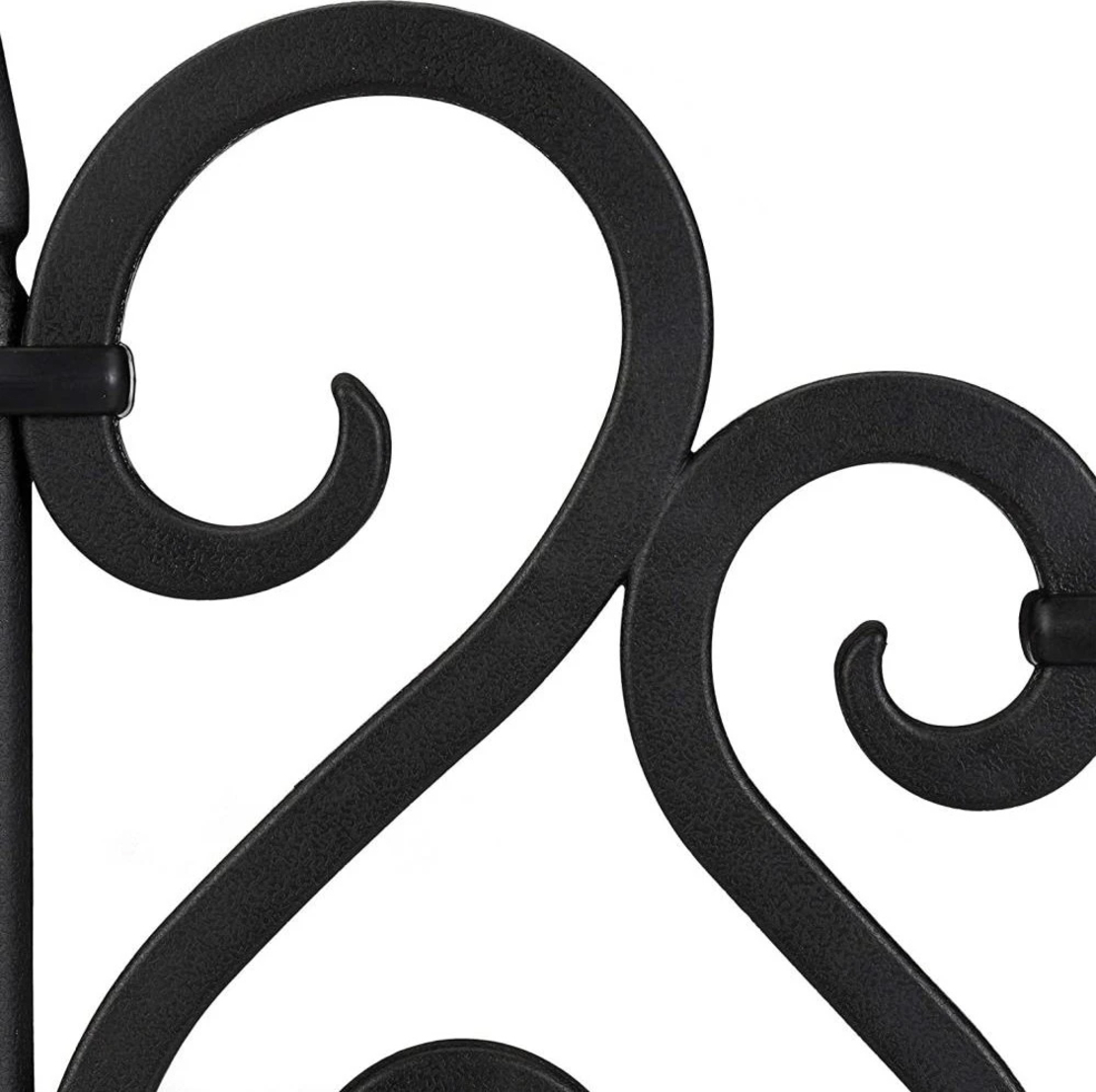 Set 4 panouri de gard decorativ gradina, flexibil, PVC, set 4 x 60x33 cm, negru