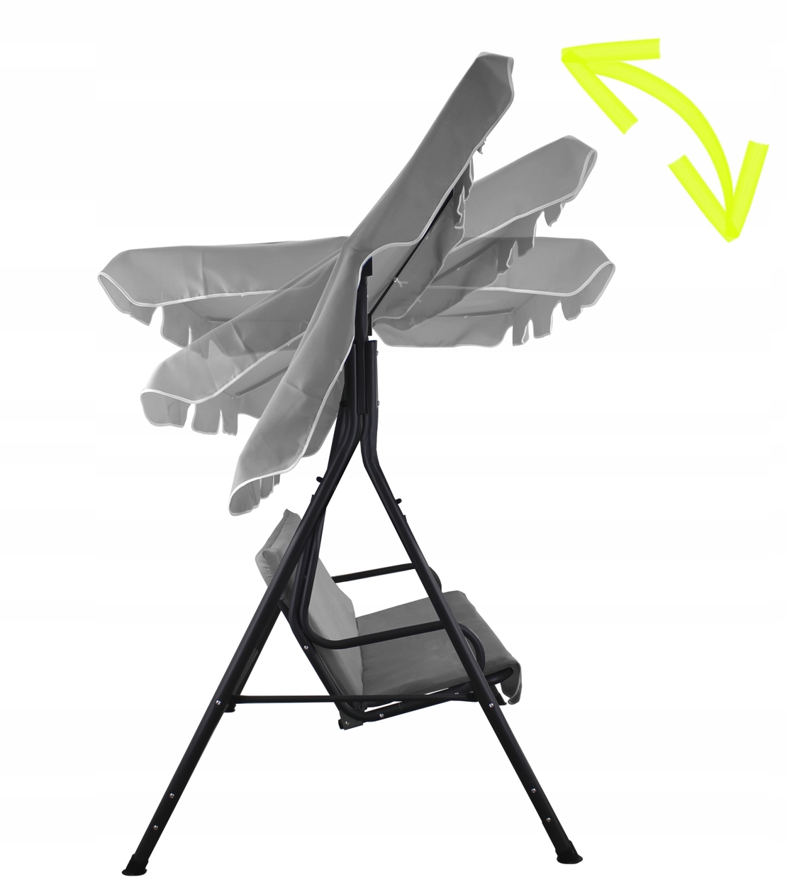 Leagan balansoar gradina Sersimo Vicenza, 3 locuri, 220kg, gri