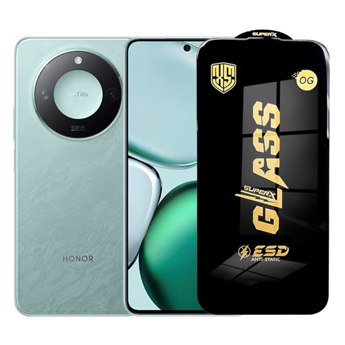 Folie de Protectie pentru Honor X9c Smart, Vafy, Sticla Securizata ESD, Margini Negre, Rezistenta la Zgirieturi, Antistatica, 0.35 mm, Transparenta