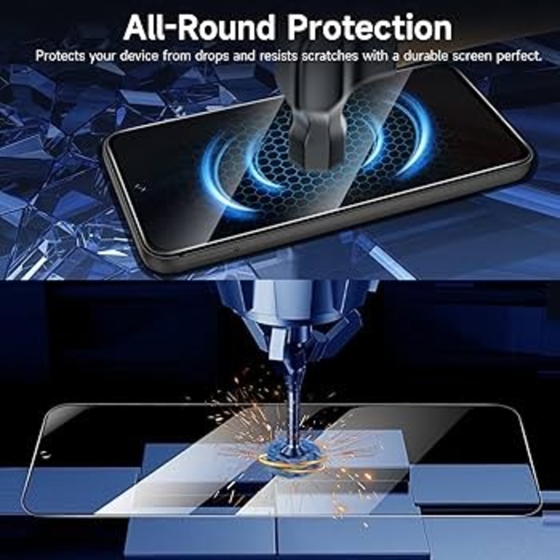 Folie Sticla Securizata, Vafy, Pentru Samsung Galaxy S23 FE, Privacy Classic, 2.5D, Confidentialitate 35°, Negru Transparent