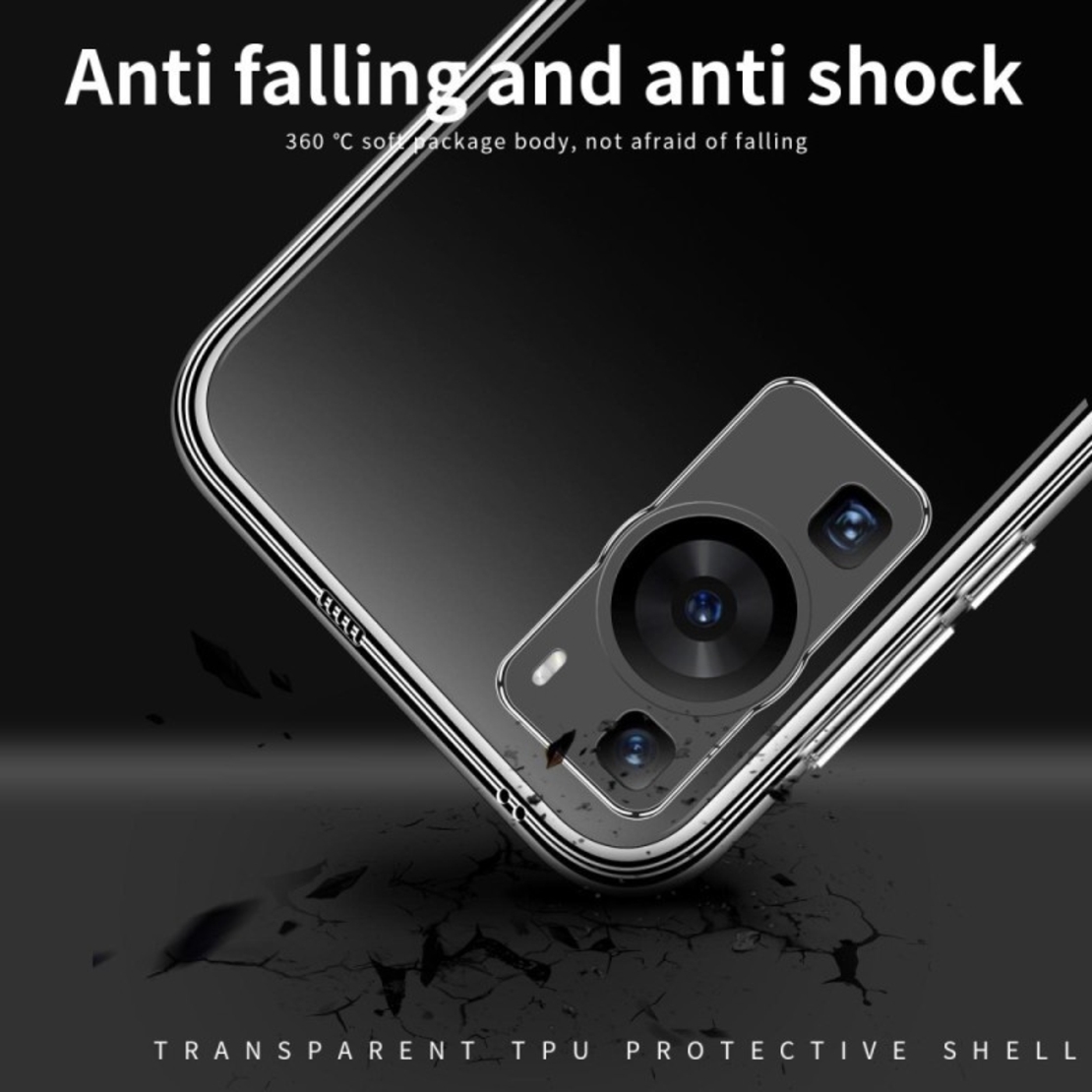 Husa de Protectie, Vafy, Compatibila cu Huawei P60 Pro, TPU, Transparent
