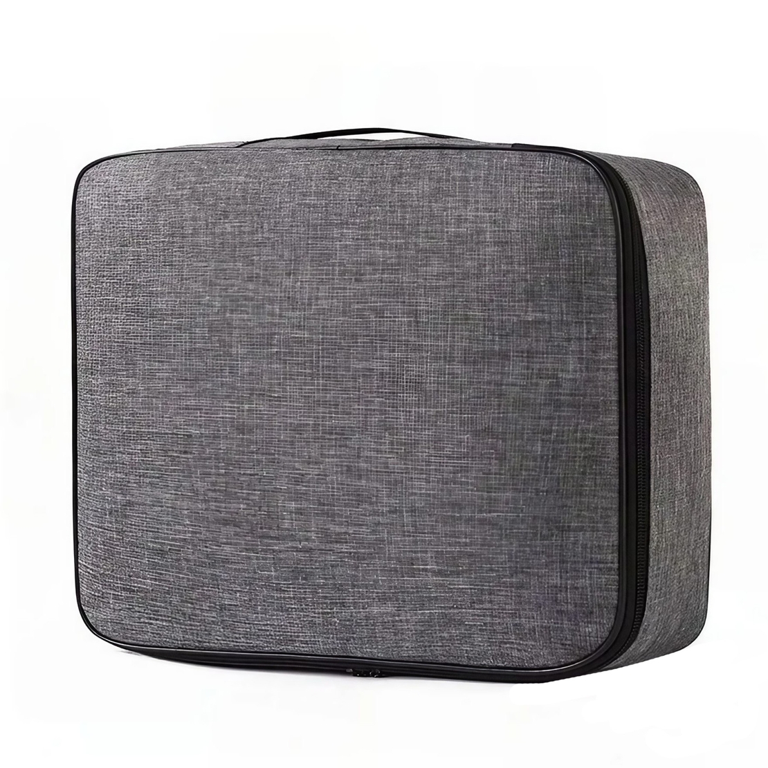 Geanta pentru Depozitare Acte si Documente, Flippy, 1 Compartiment mare cu Curele Interioare, Impermeabila, 37 x 10.5 x 27 cm, Gri