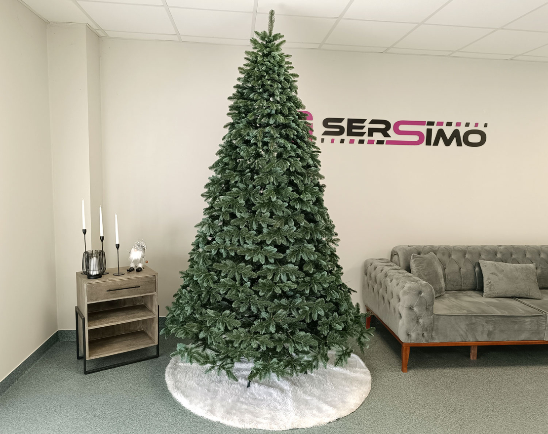 Brad artificial Christmas Deluxe by Sersimo, Canada argintiu, 3D, 230cm